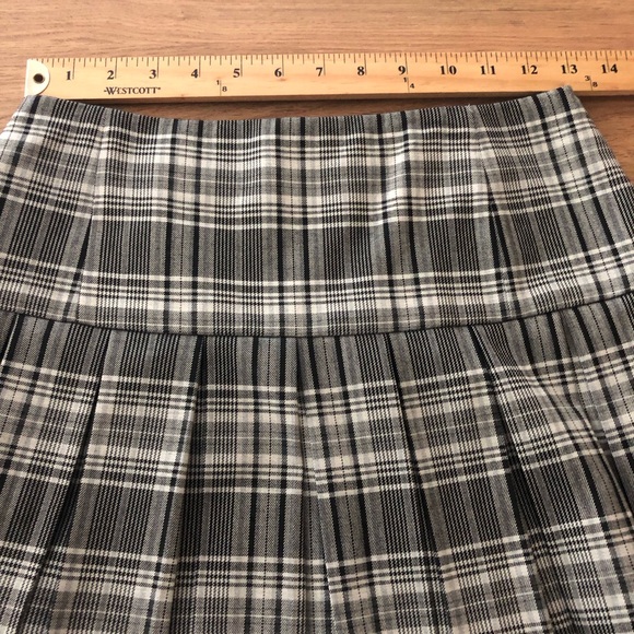 NWT $295 Alice + Olivia Emilie Box Pleat Mini Skirt in Medium Grey Multi -size 2 - Picture 11 of 12